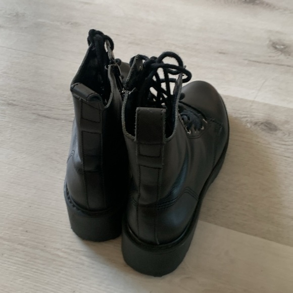 Steve Madden‎ Tornado ankle combat boot black leather 9.5 lace up zipper - Picture 4 of 13